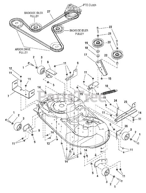 Craftsman 42 Mower Deck Diagram