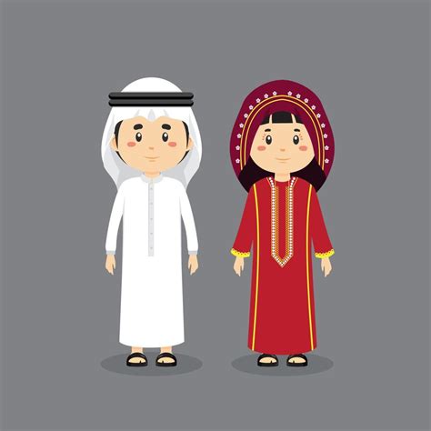 couple character bahrain wearing traditional dress 9291883 vector art at vecteezy