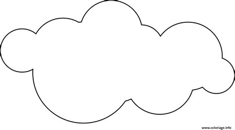 Tous nos dessins respectent l'éthique et le droit d'auteur : Coloriage dessin nuage ciel - JeColorie.com | Dessin nuage ...