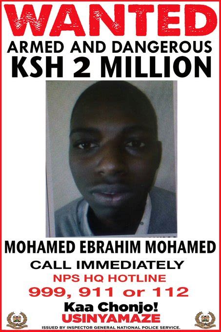 Kenya Security Agencies Updates Alert On Most Wanted Al Shabaab