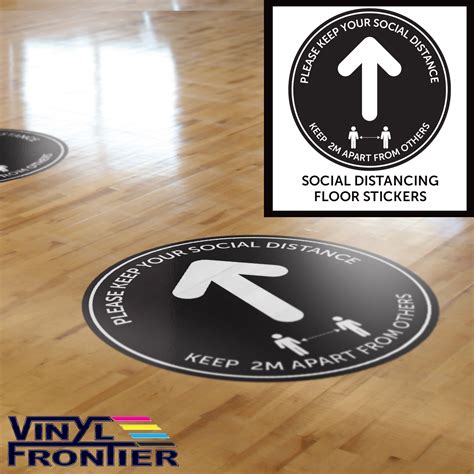 Social Distancing Directional Arrows Floor Stickers Vinyl Frontier