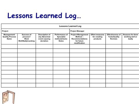 Lessons Learned Database Excel Template Jaknet