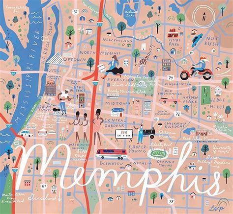 Amazing Work On This Map Of Memphis By Libbyvanderploeg Use