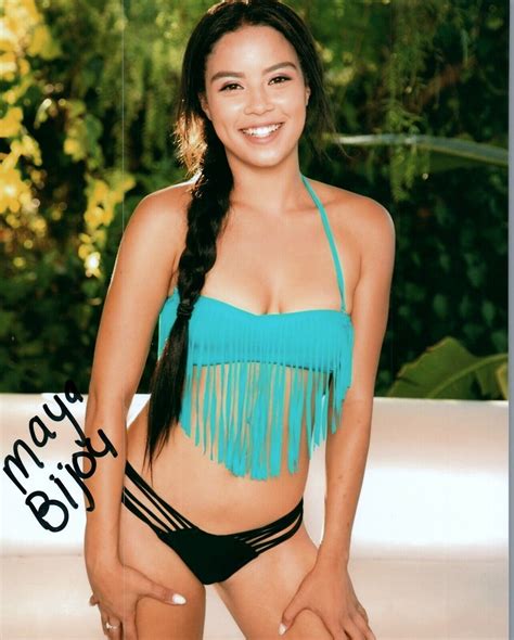 Maya Bijou Sexy In A Bikini Adult Model Signed 8x10 Photo COA Proof 207