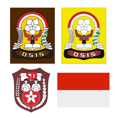 bordir emblem osis bet logo sekolah sd smp sma merah putih lazada indonesia