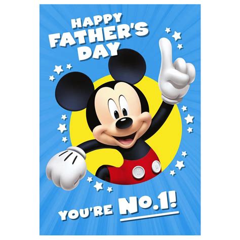 Youre No1 Mickey Mouse Fathers Day Card 25487748 Character Brands