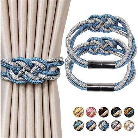 2 Pack Strong Magnetic Curtain Tiebacks Modern Simple Style Drape Tie