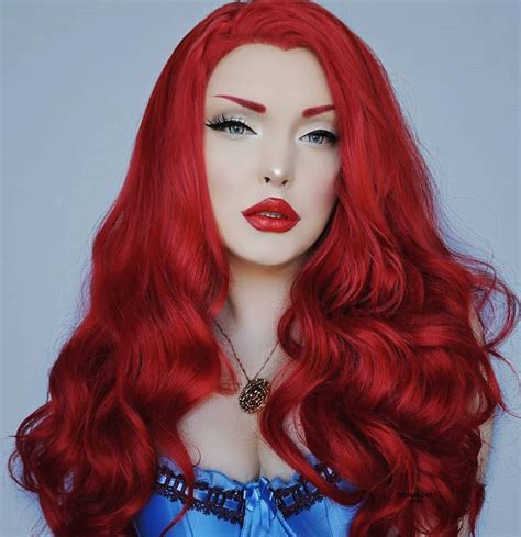 Red Hair Waist Length Wavy Wig Wigs Synthetic Lace Front Wigs