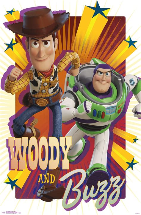 Toy Story 4 Woody And Buzz Poster And Poster Mount Bundle
