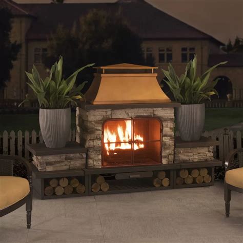 Sunjoy Connan Steel Wood Burning Outdoor Fireplace And Reviews Wayfair
