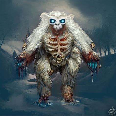 Artstation Undead Frost Yeti Dnd Token Game Assets Game Assets