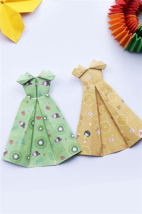 How To Make Origami Mini Dress | DIY Paper Dress for Dolls | Origami