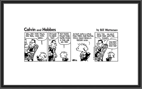 Calvin And Hobbes Smoozing Dad March 18 1986 Comic Art Print