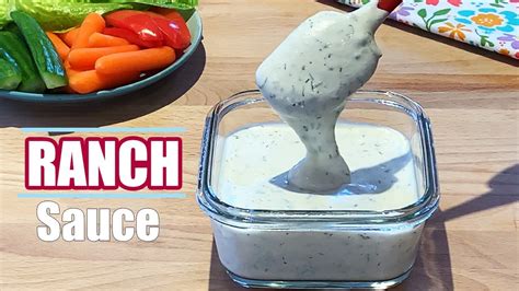 Best Homemade Ranch Sauce Recipe Dip And Dressing Youtube