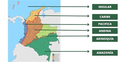 Mapa De Las Regiones Naturales De Colombia Mapa De Co