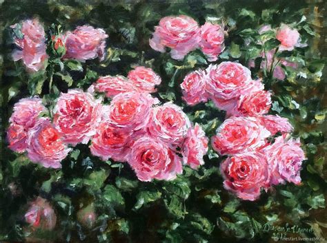 Oil Painting Sun In The Rose Garden Impressionism Shop