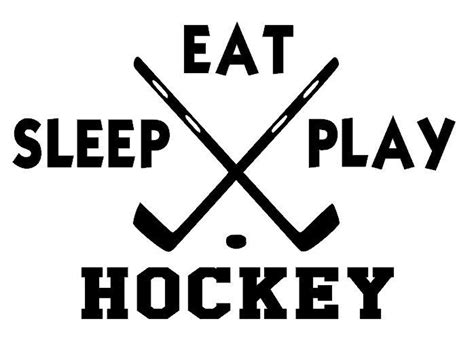eat sleep play hockey wall decal stickers hockey quotes hockey decals hockey crafts