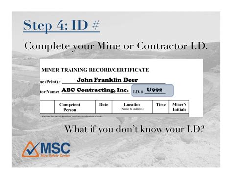 Msha Part 46 How To Complete New Miner Certificates
