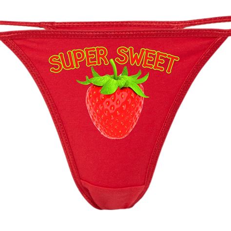 Super Sweet Strawberry Sexy Thong Your Choice Of 5 Colors Fun Etsy