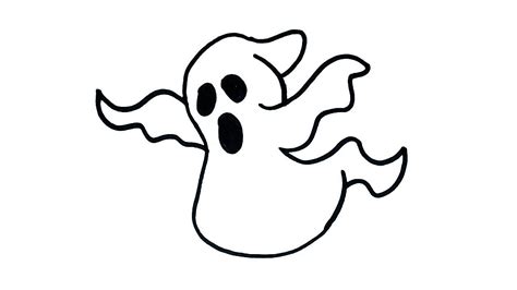 How To Draw Ghost Easy Ghost Drawing For Kids Youtube