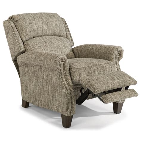 Flexsteel Whistler Traditional High Leg Recliner With Nail Head Trim