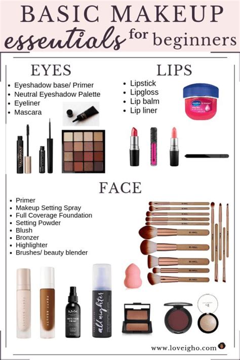Basic Makeup Essentials For Beginners Love Igho Makeup Essentials