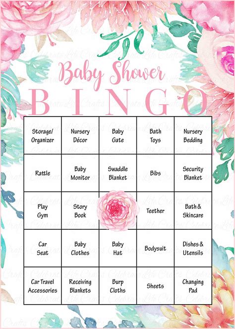 A baby shower is a chance for you to invite loved ones to become part of your baby's life, after all. Floral Baby Bingo Cards - Printable Download - Prefilled ...