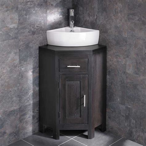 Buy vanity units with basins online with up to 70% off. Olbia Corner Sink + Alta Compact Wenge Oak Space Saving ...