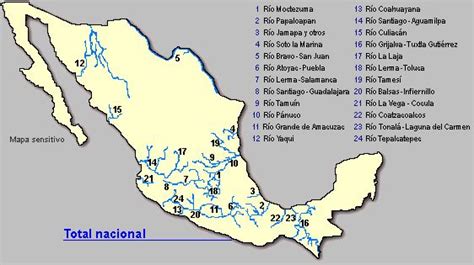 Mapa De Rios No México Rio Bravo Río Juan 1