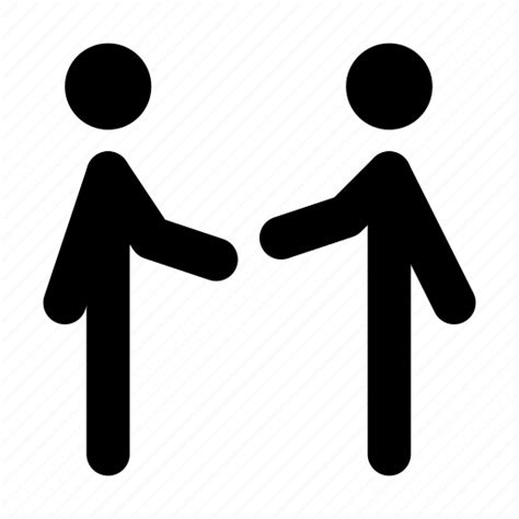 Man Meet Meeting People Two Icon Download On Iconfinder