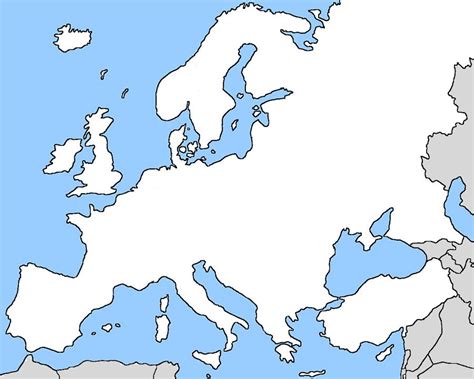 Map Of Europe Without Names Quiz