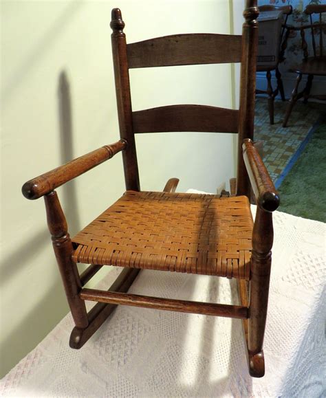 Vintage wooden rocking chairs are also offered with features such as extra footrests, and adjustable height. Antique Vintage Wooden Child's 21" Rocking Chair Full ...