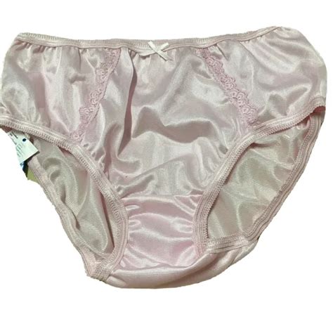 Nwot Vintage Panties Nylon Panty Classic Brief Glossy Double Gusset Victoria Vtg 1898 Picclick