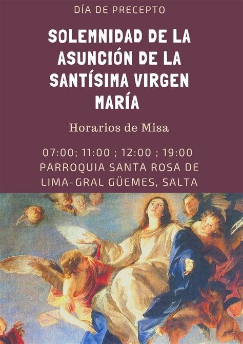Solemnidad De La Asunción De La Santísima Virgen María Arzobispado De