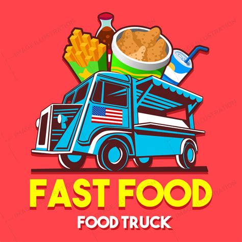Check out this collection of chicken logo that instantly presents the industry and. Food Truck Fast Food Restaurant Vector Logo - Image ...