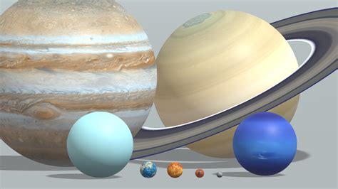 Solar System Planets In Scale Buy Royalty Free 3d Model By Philip