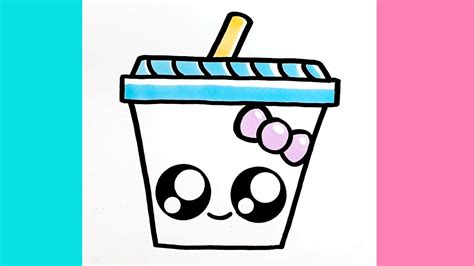 How To Draw A Cute Drink Easy By Happy Drawings By Rizzo Chris Youtube