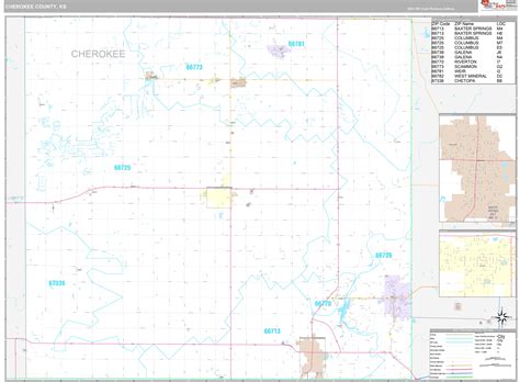 Cherokee County Ks Wall Map Premium Style By Marketmaps
