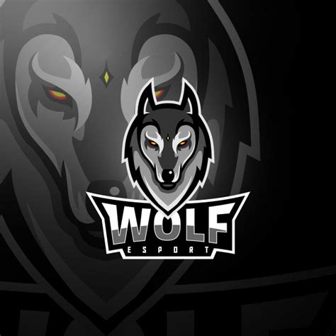 Grey Wolf Head Gaming Logo In 2020 Grey Wolf Wolf Wolf Head