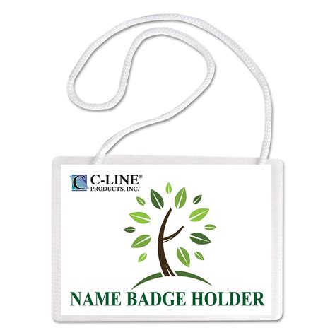 C Line Specialty Name Badge Holder Kits 4 X 3 Horizontal Orientation