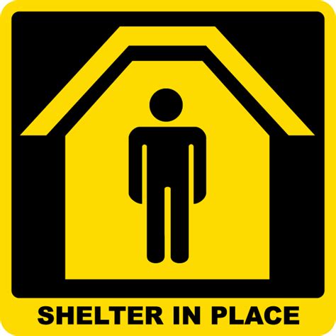 shelter in place sign a5216 by