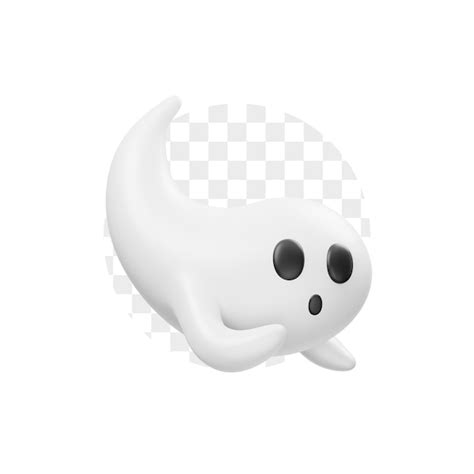 Premium Psd Confused Ghost 3d Cartoon