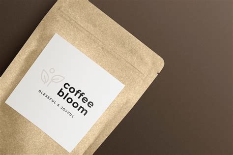 free photo coffee bean craft paper bag