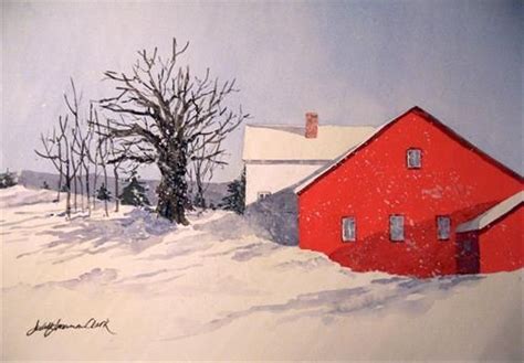 Daily Paintworks Snow Day In New England Original Fine Art For