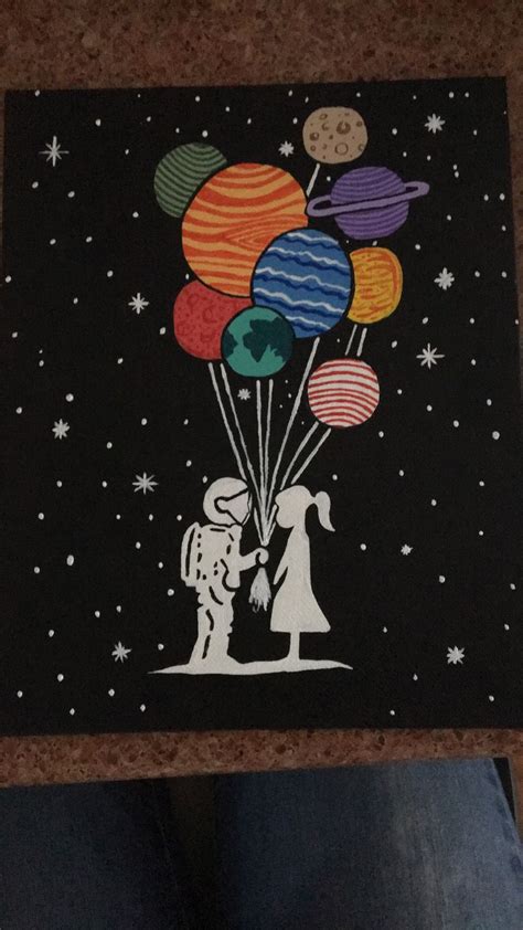 Astronaut Giving Her The Universe Diy Canvas Music Painting Canvas