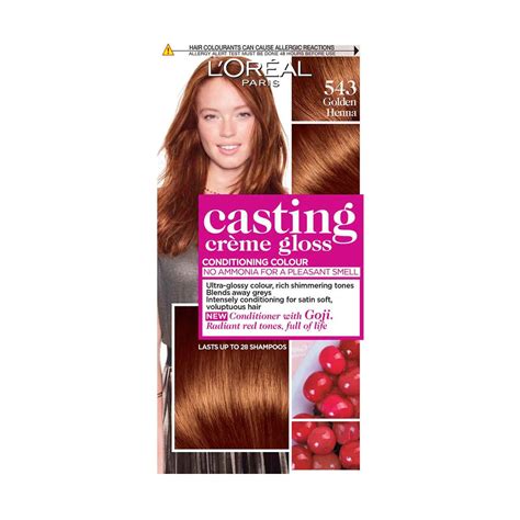 Buy L Oreal Paris Casting Creme Gloss 543 Golden Henna Hair Dye 1 Kit Couleur Cheveux Auburn