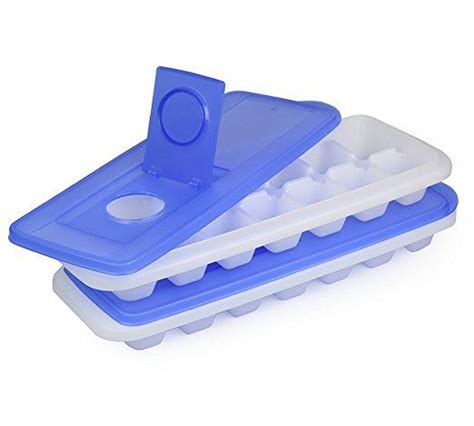 Chefland Easy Release No Spill Ice Cube Tray With Removable Cover