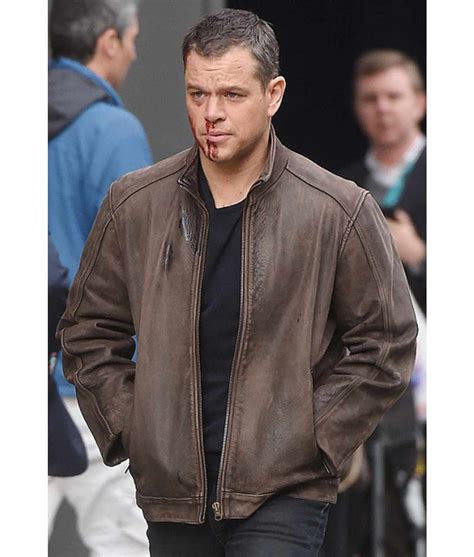 Waxed Brown Matt Damon Jason Bourne Leather Jacket Jackets Creator