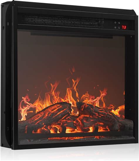Belleze 18 Inch 1400w Electric Fireplace Insert Stove Heater For Tv