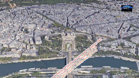 Satellite View Of Eiffel Tower Paris France Earth From Space Youtube